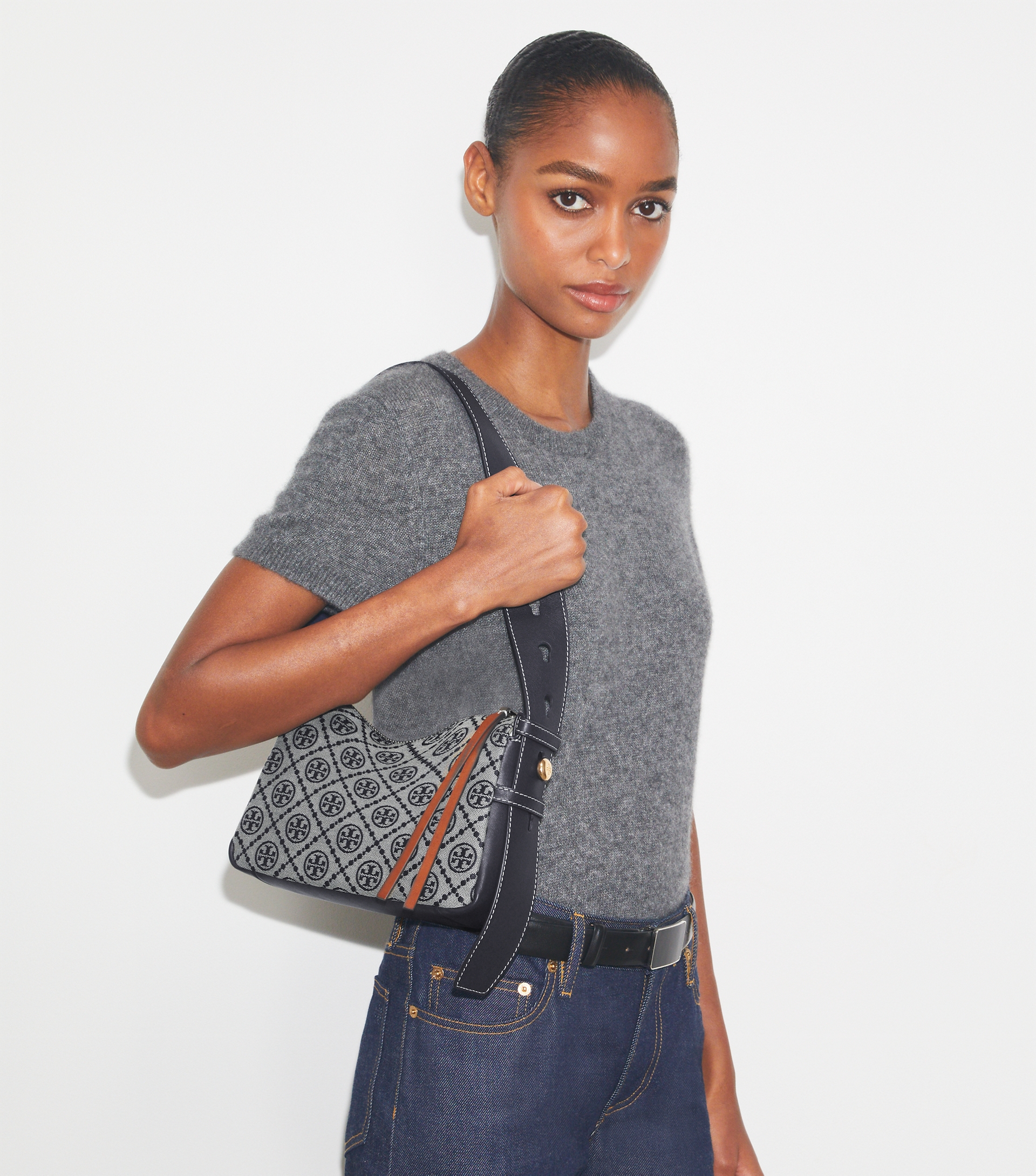 T Monogram Small Romy Shoulder Bag image number 1