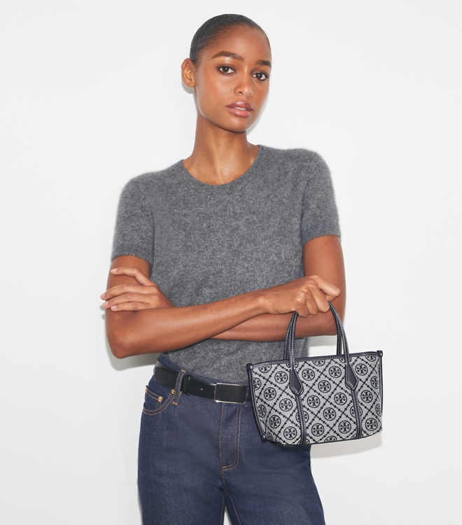 T Monogram Mini Perry Tote
