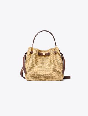 Romy Straw Bucket Bag