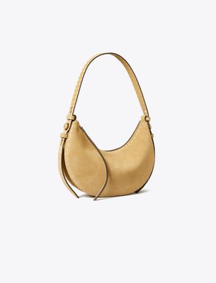  Romy 縫線麂皮半月包