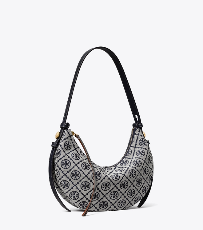 T Monogram Romy Half Moon Bag