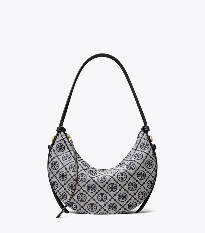 T Monogram Romy Half Moon Bag