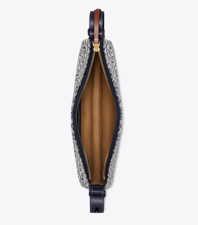 T Monogram Romy Half Moon Bag