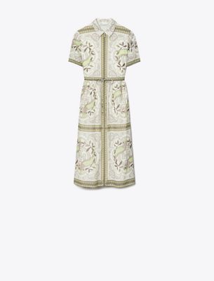  收腰棉質拉鍊洋裝