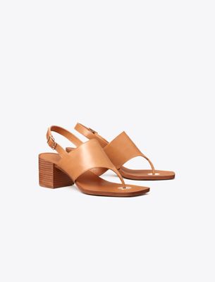  Double T Coin Heeled Sandal