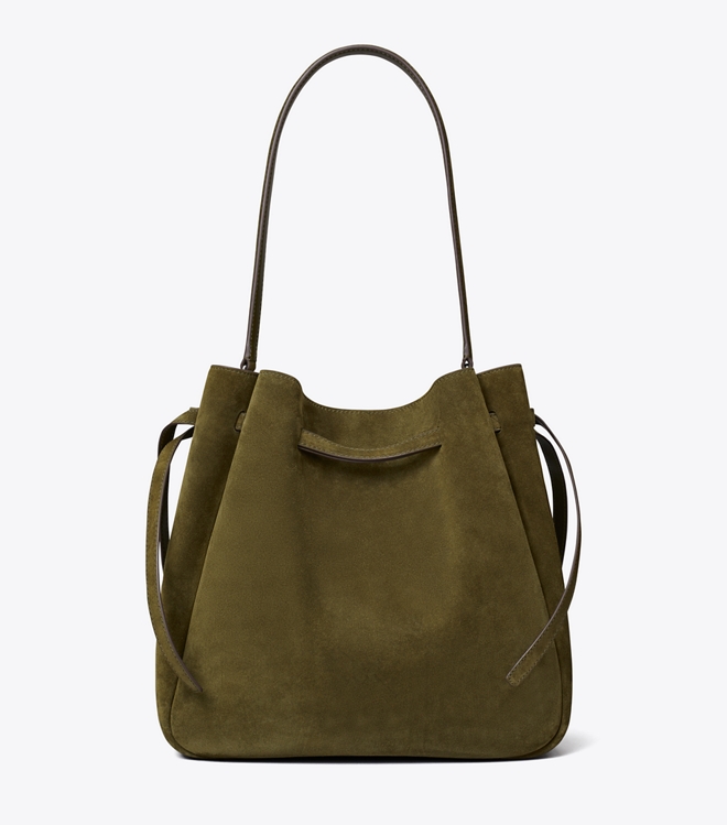 Large Romy Suede Bucket Bag
