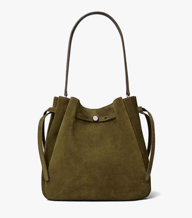 Large Romy Suede Bucket Bag