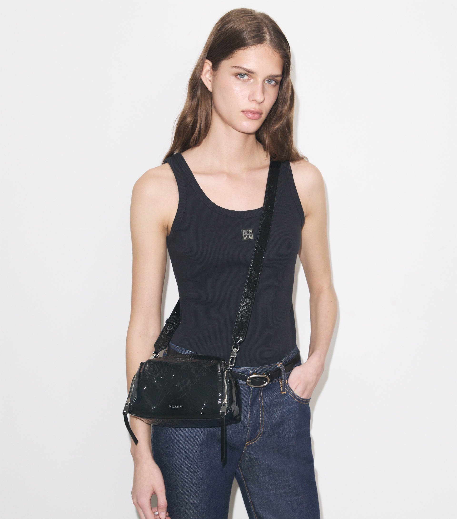 Perry Patent Voyager Crossbody Bag image number 1