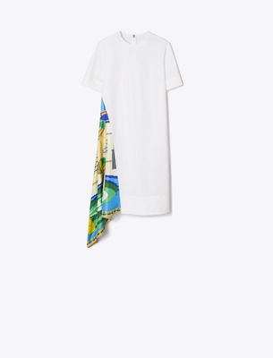  Silk Panel Cotton Dress