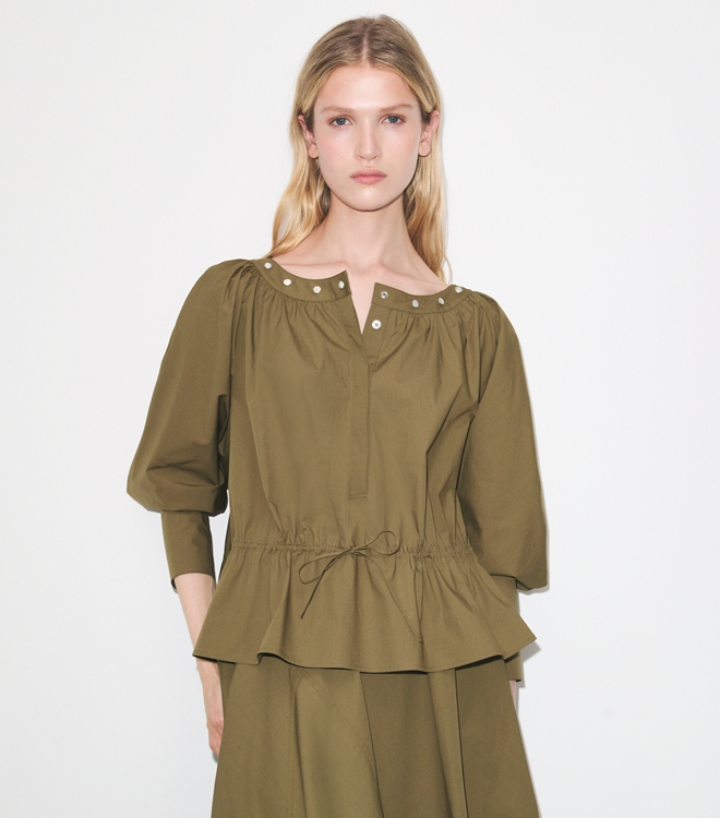 Cinched Cotton Top