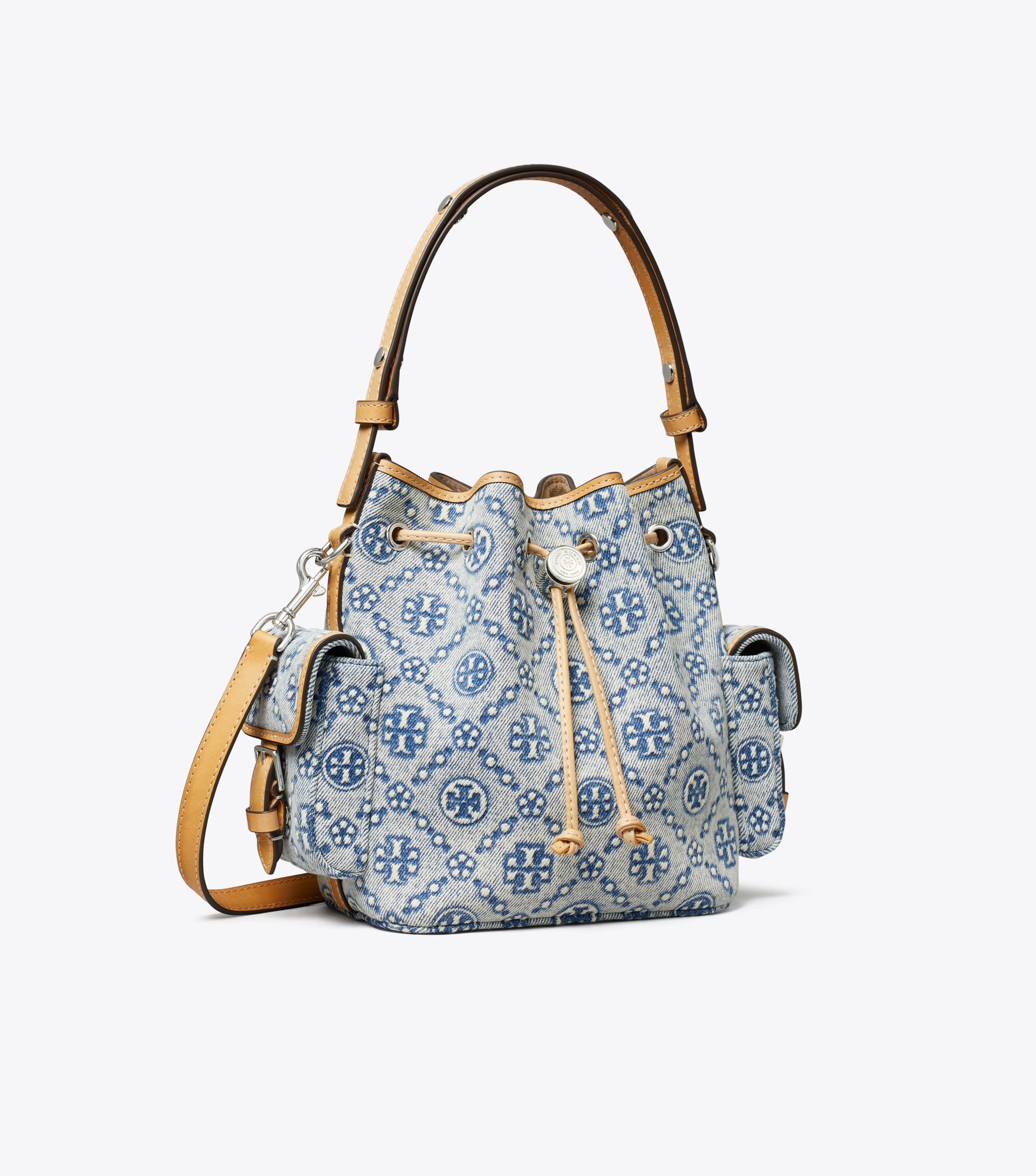 T Monogram Denim Bucket Bag image number 3