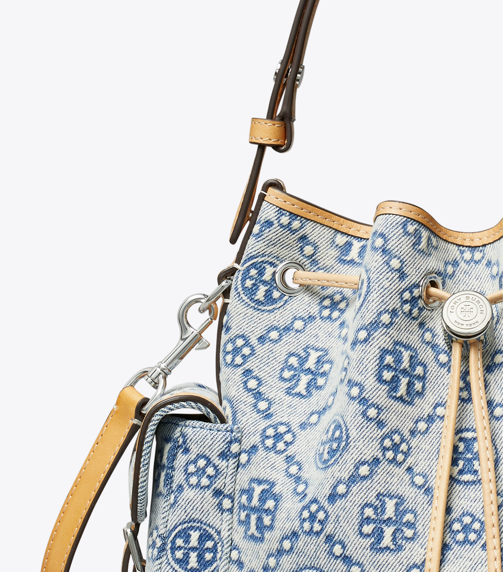 T Monogram Denim Bucket Bag image number 4