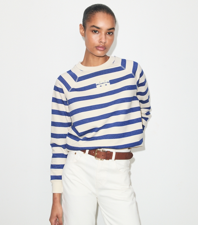 Striped Cotton Sweatshirt