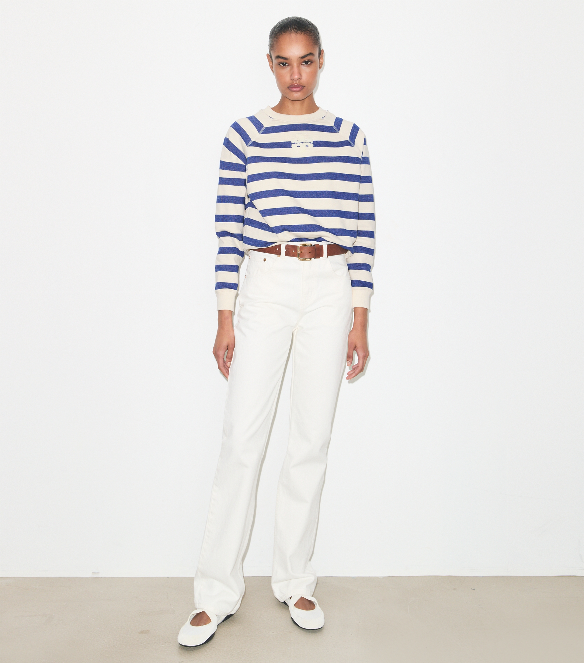 Striped Cotton Sweatshirt image number 1