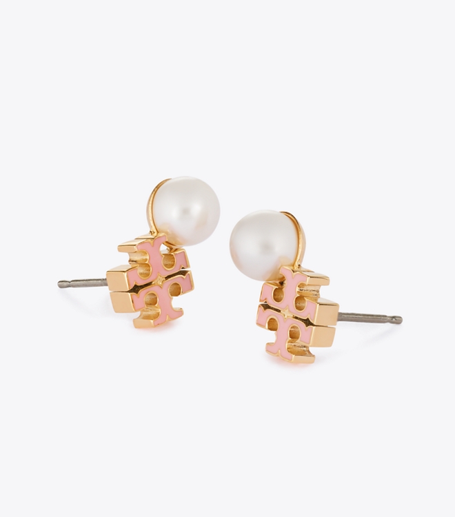 Moondance Logo and Pearl Stud Earrings