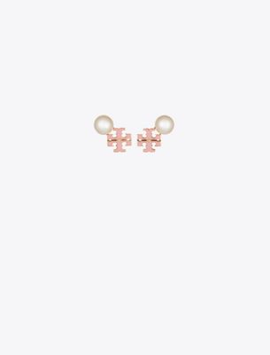  Moondance Logo and Pearl Stud Earrings