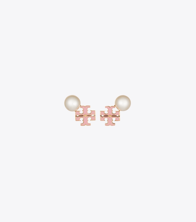 Moondance Logo and Pearl Stud Earrings