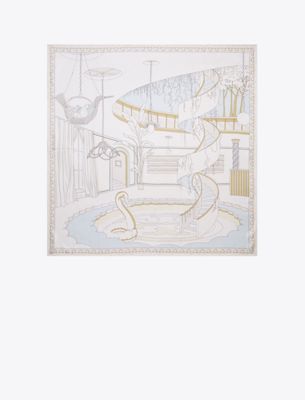  The Pool Silk Square Scarf