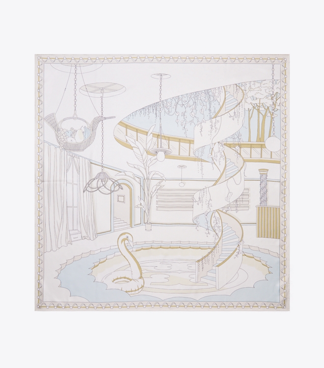 The Pool Silk Square Scarf