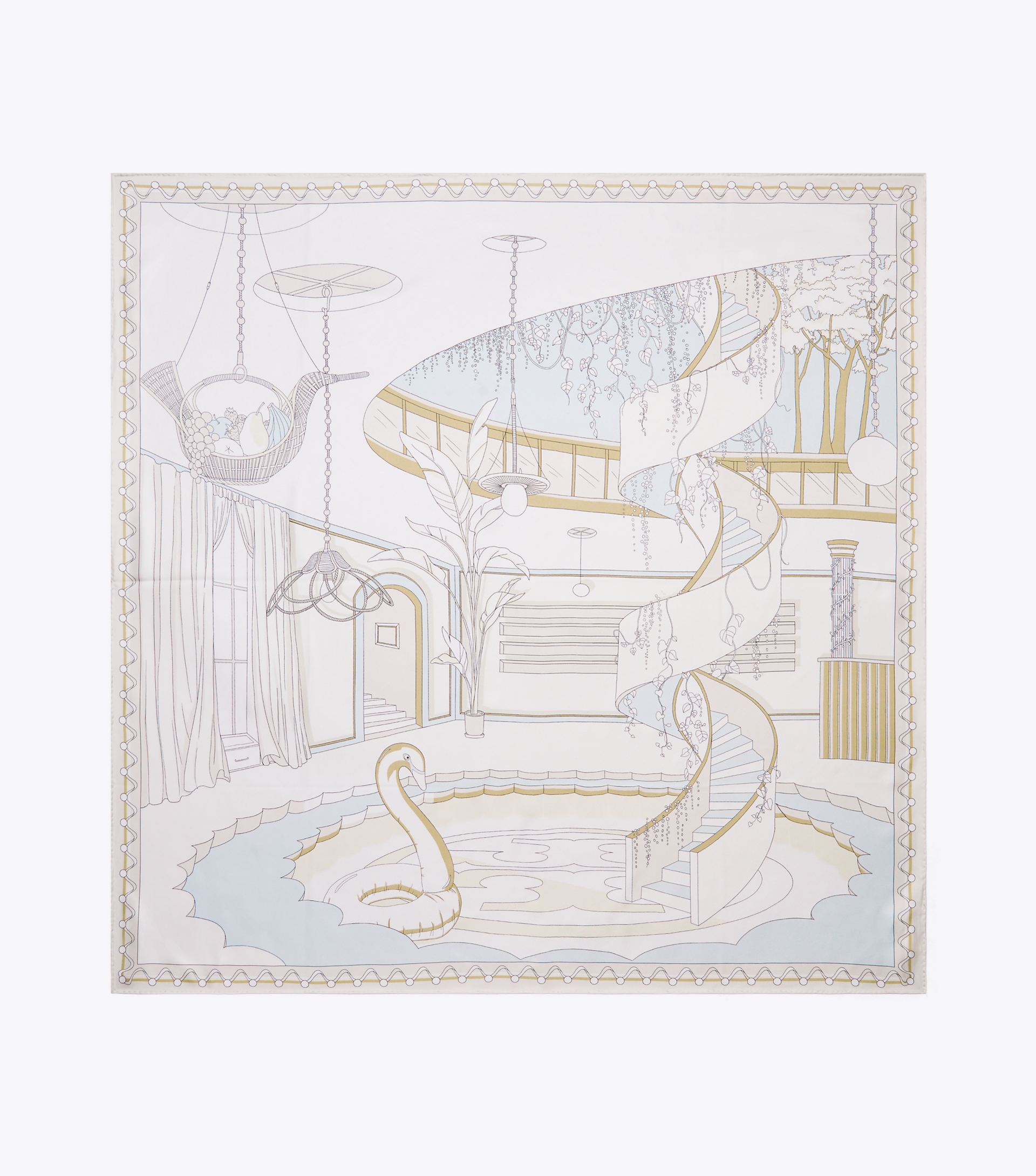 The Pool Silk Square Scarf image number 0