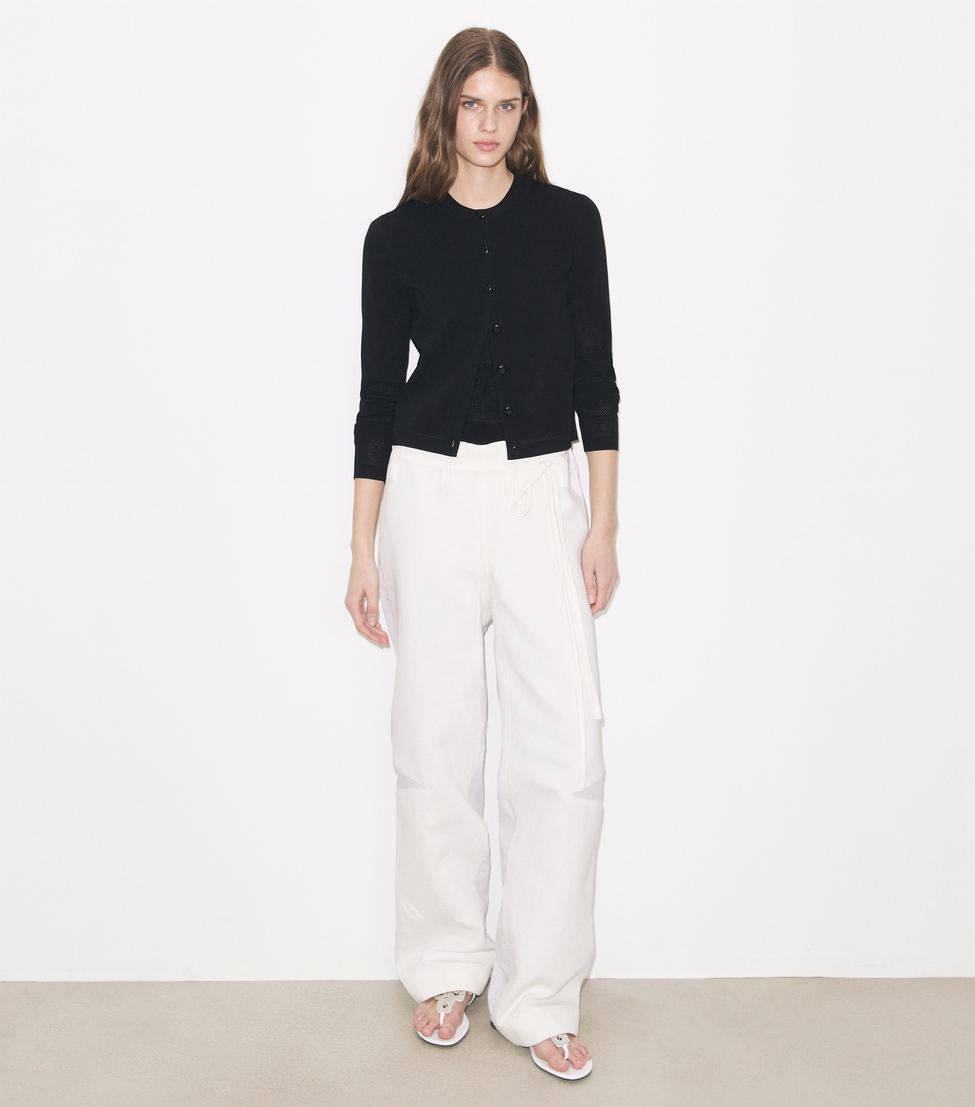 Pointelle Viscose Cardigan image number 1