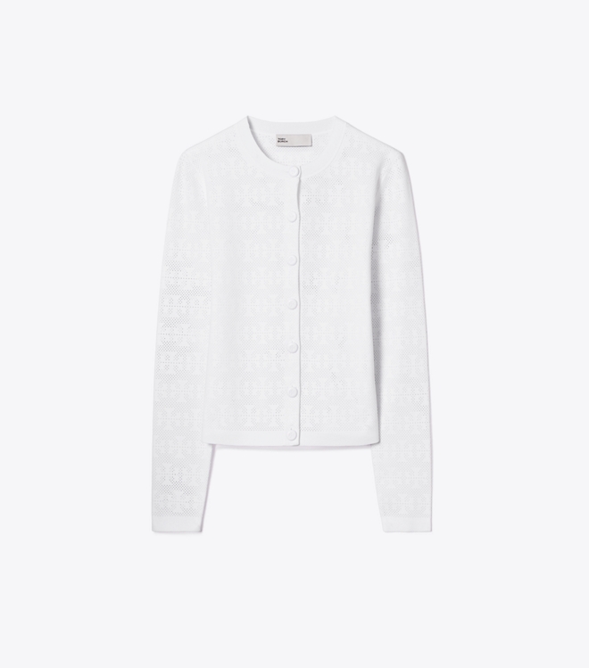 Pointelle Viscose Cardigan