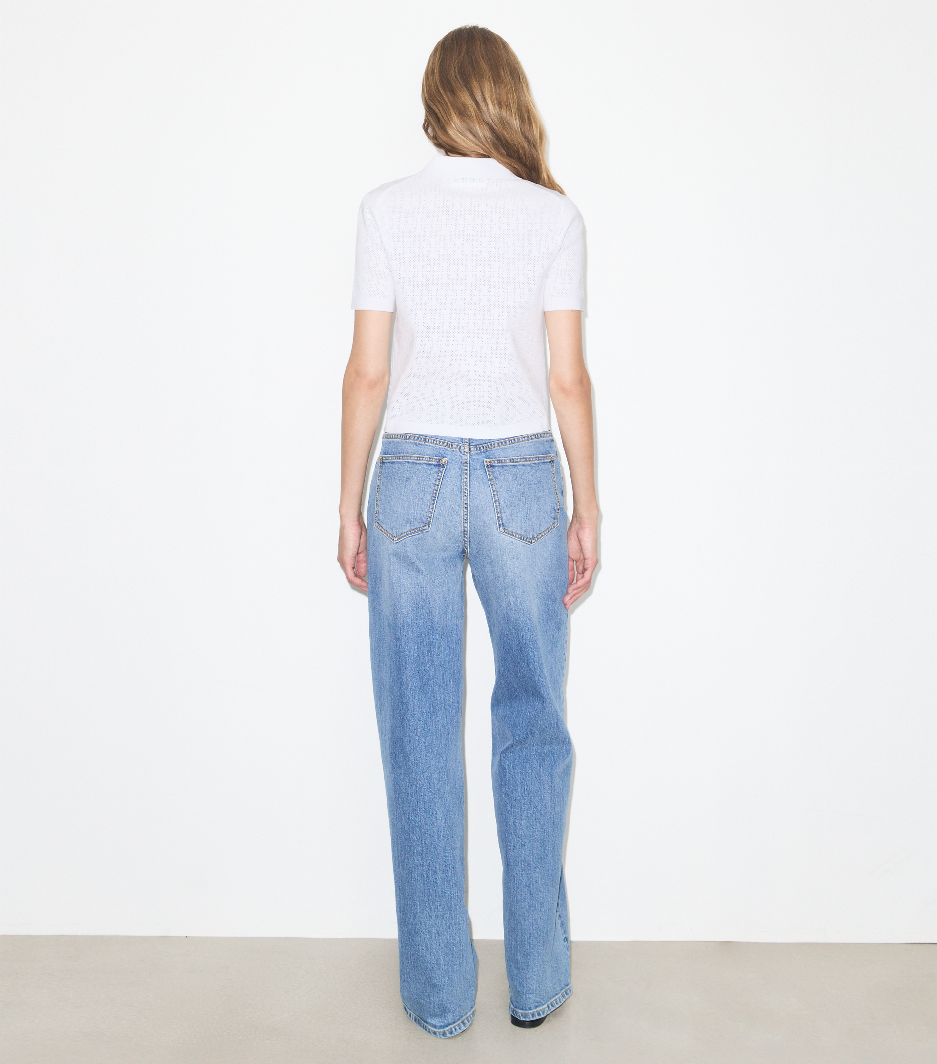 Pointelle Viscose Polo image number 2