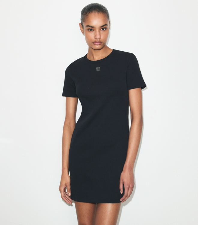 Ribbed Cotton T-Shirt Dress