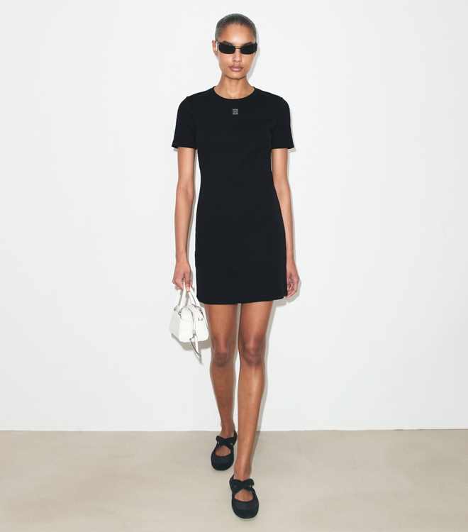 Ribbed Cotton T-Shirt Dress