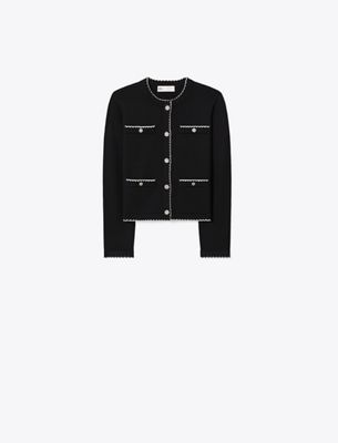  Kendra Wool Scalloped Cardigan