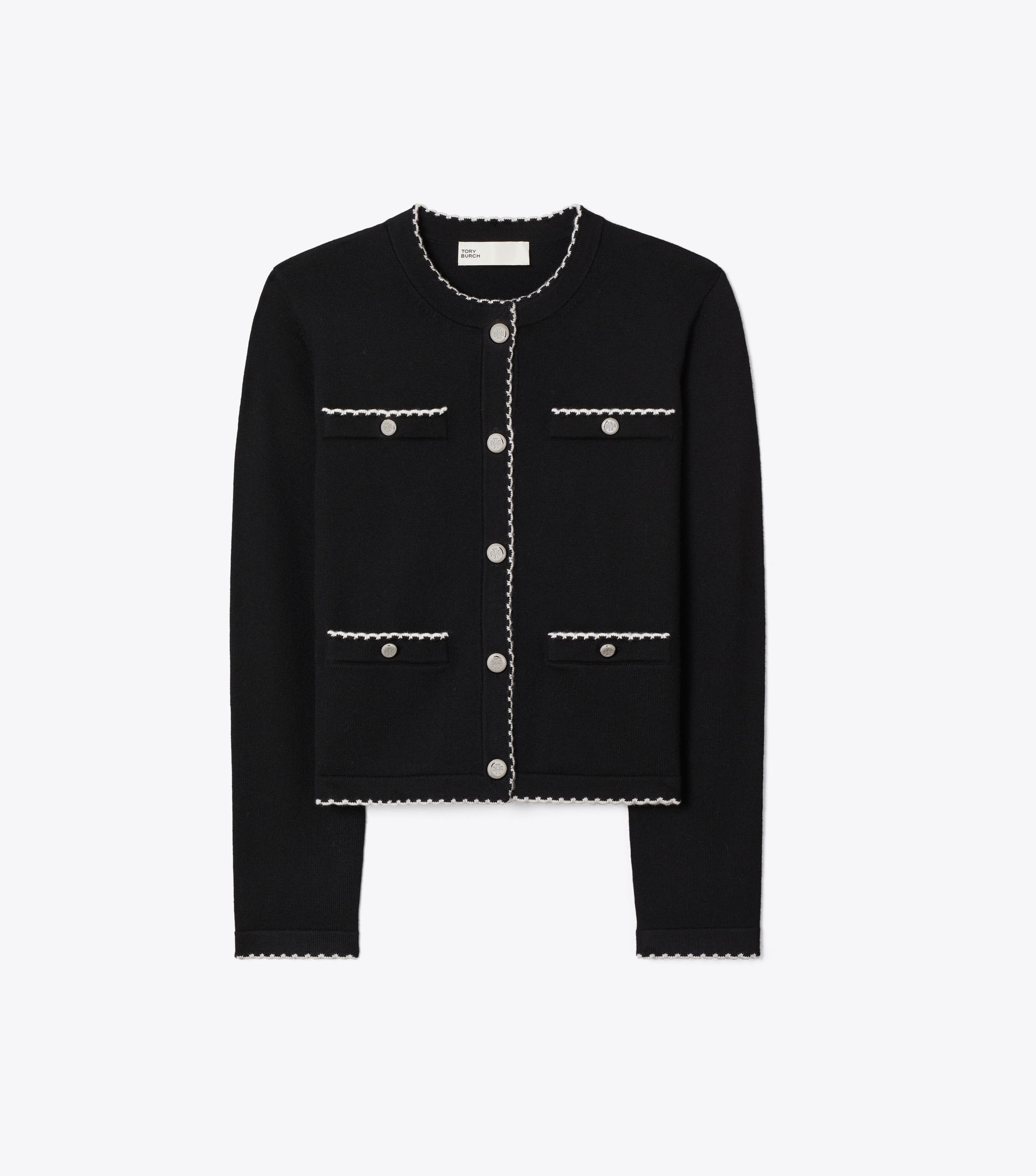 Kendra Wool Scalloped Cardigan image number 0