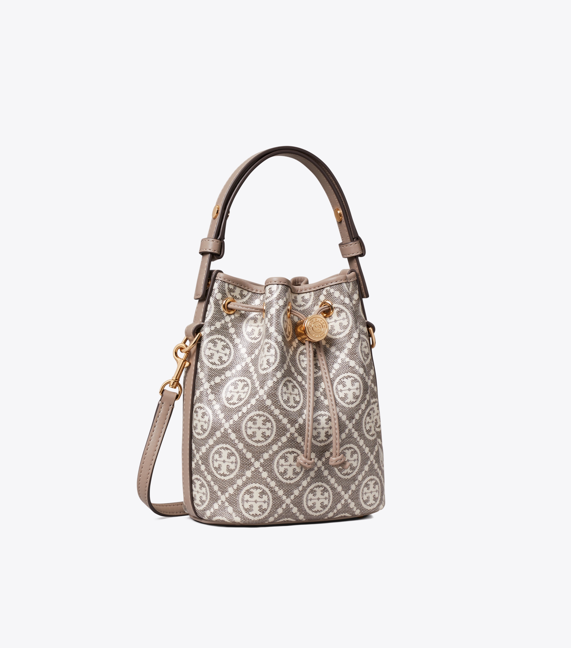 T Monogram Coated Jacquard Mini Bucket Bag image number 3