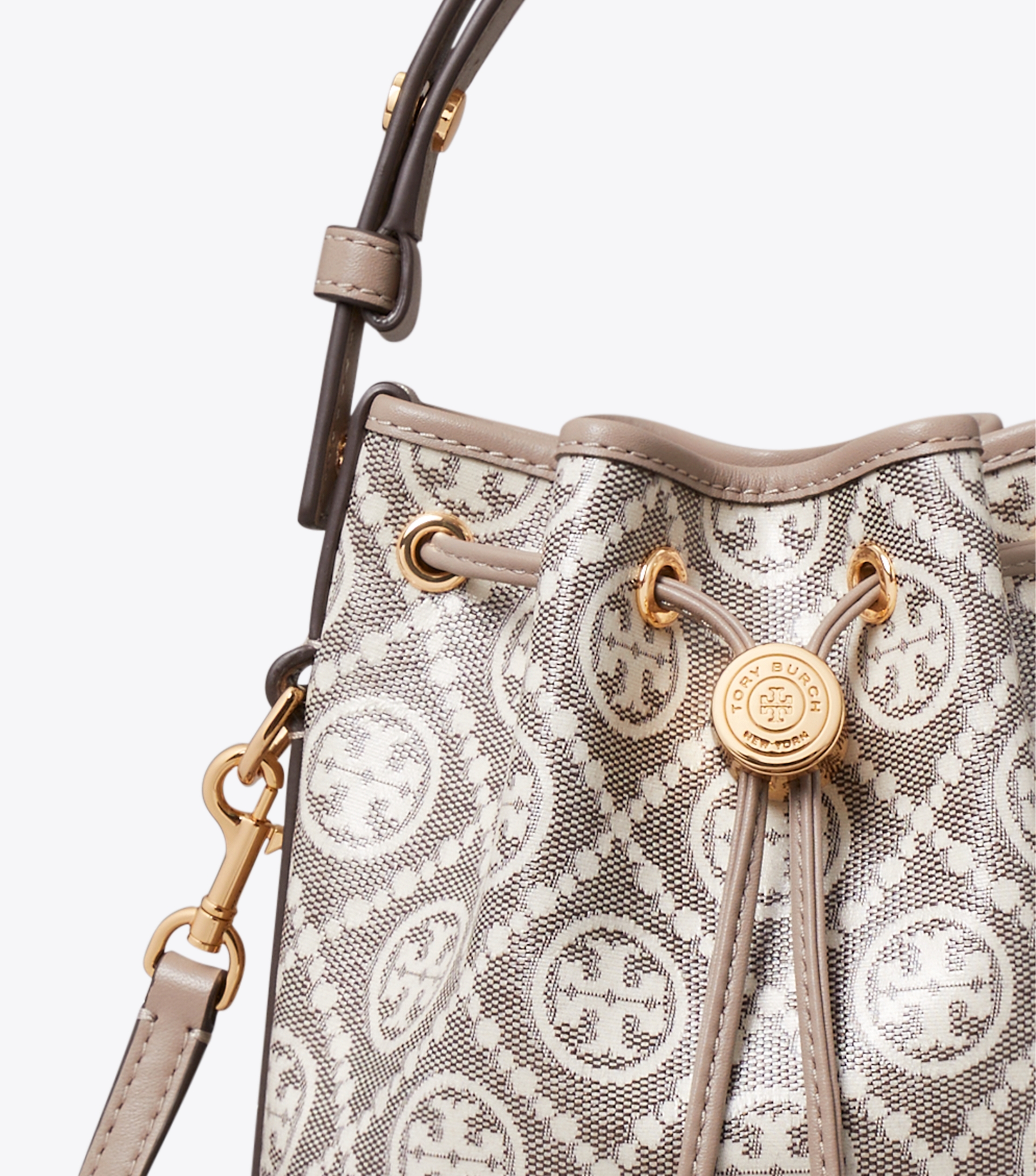 T Monogram Coated Jacquard Mini Bucket Bag image number 4
