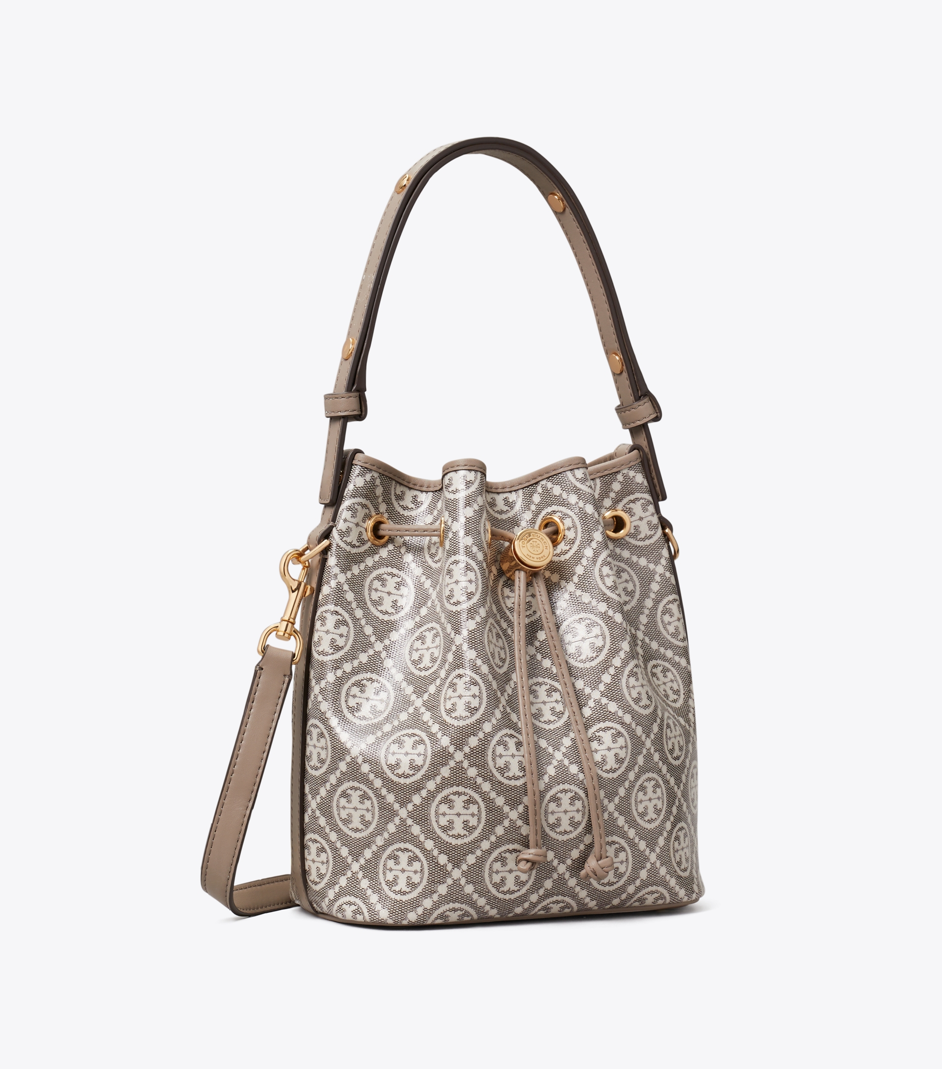T Monogram Coated Jacquard Bucket Bag image number 3