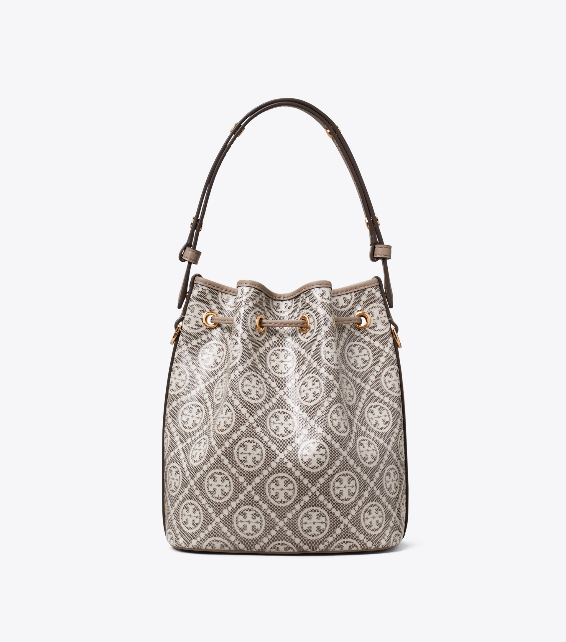 T Monogram Coated Jacquard Bucket Bag image number 7