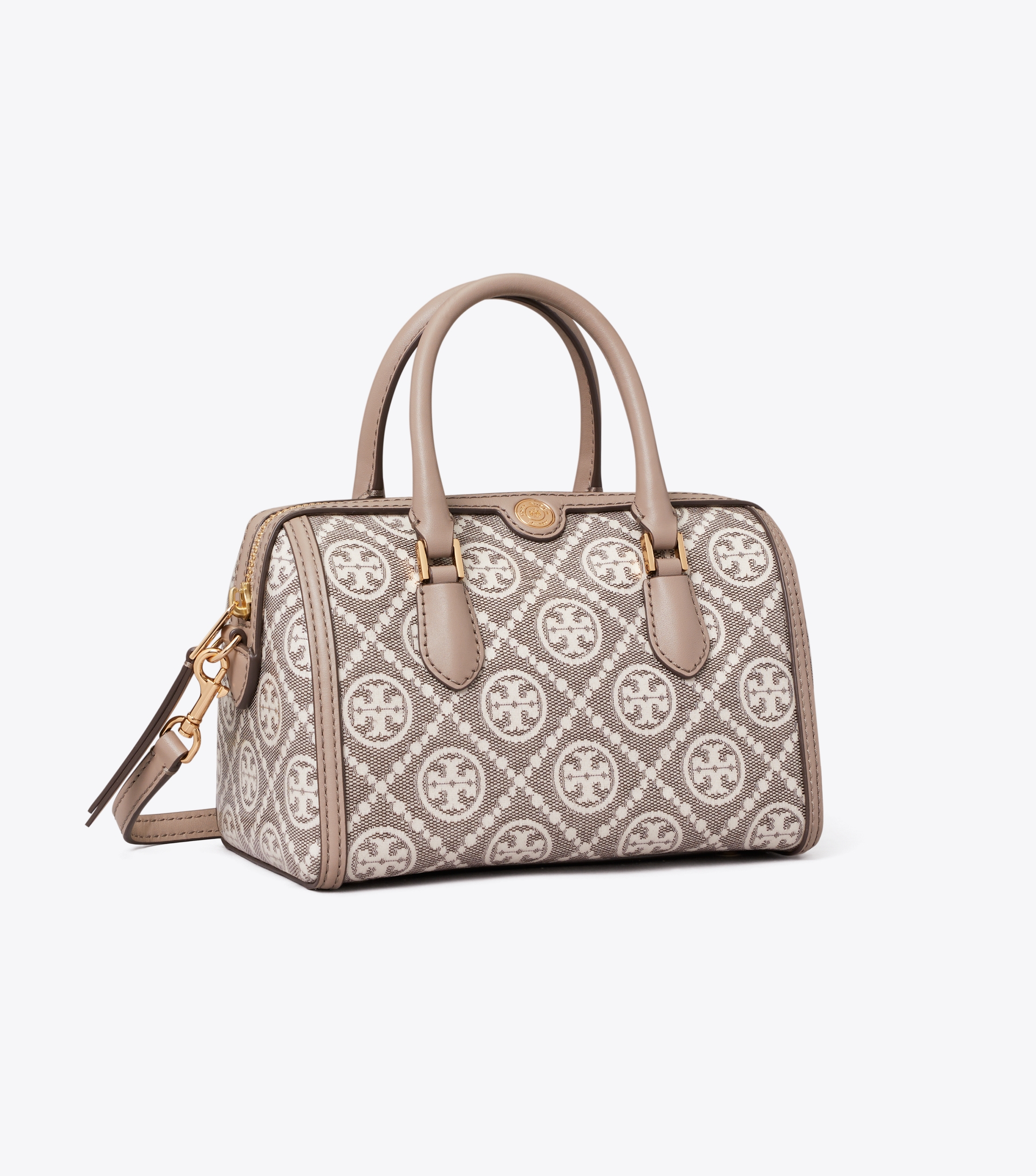 T Monogram Coated Jacquard Petite Barrel Bag image number 3