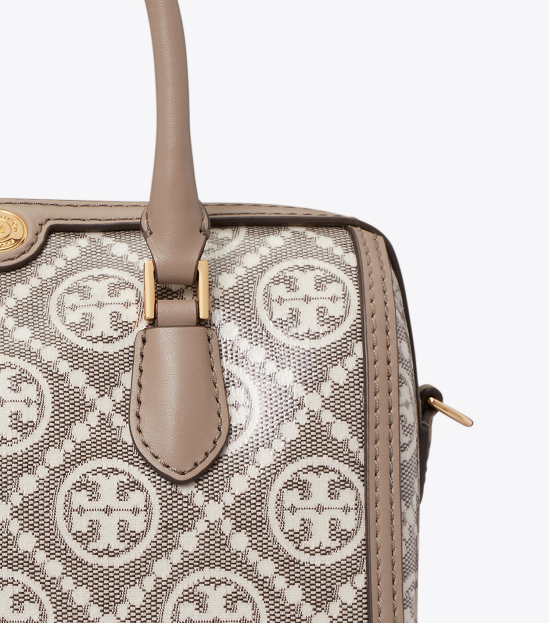 T Monogram Coated Jacquard Petite Barrel Bag image number 4
