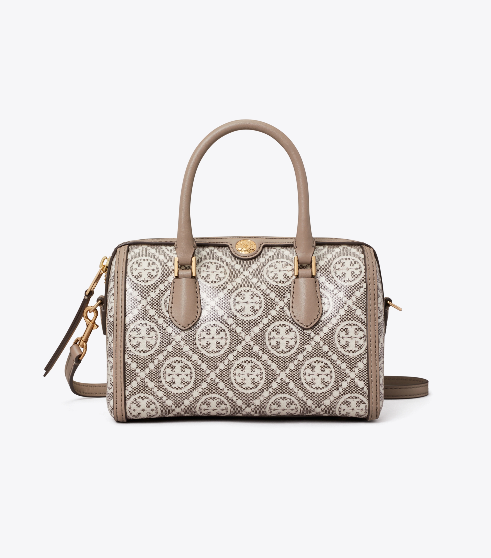 T Monogram Coated Jacquard Petite Barrel Bag image number 0