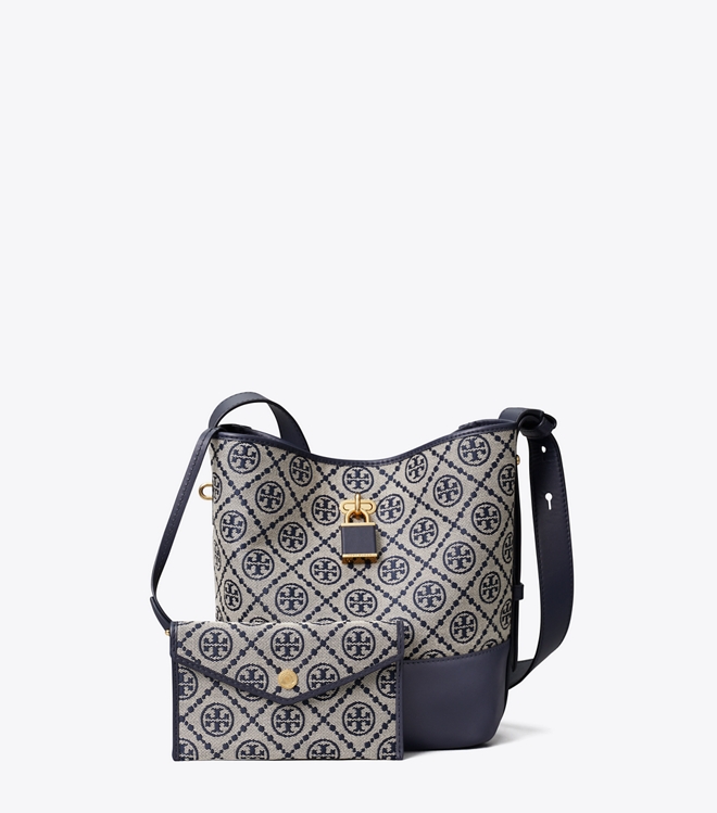 Medium T Monogram Lock Slim Bucket Bag