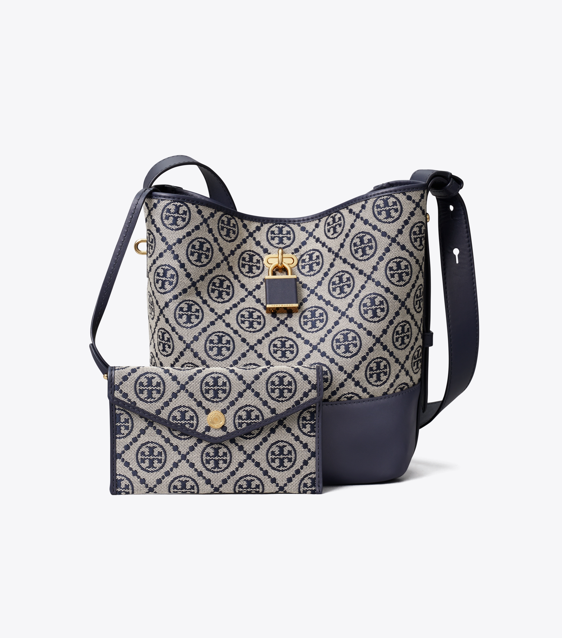 Medium T Monogram Lock Slim Bucket Bag image number 5