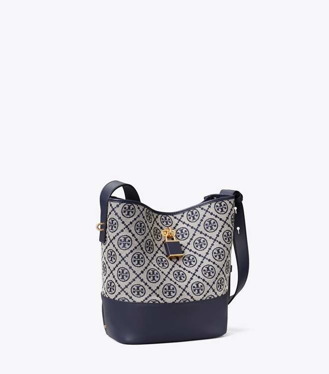 Medium T Monogram Lock Slim Bucket Bag