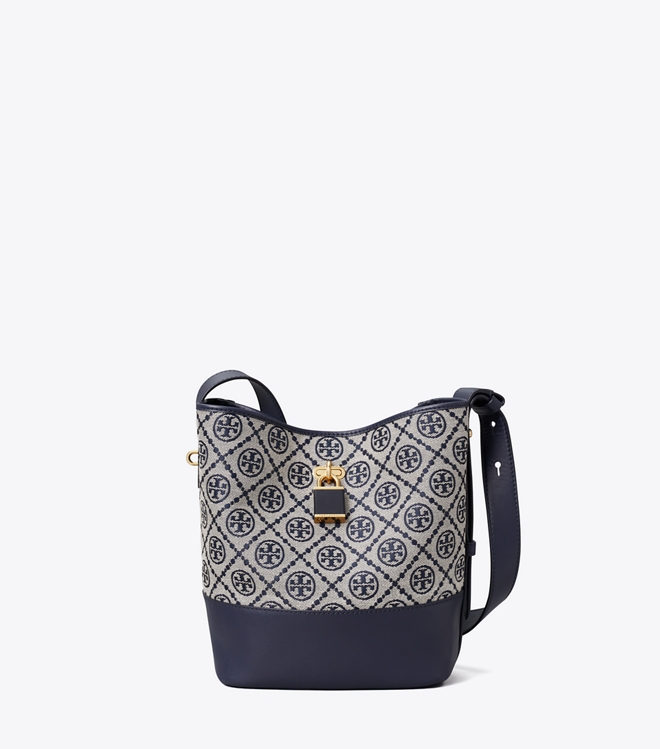 Medium T Monogram Lock Slim Bucket Bag