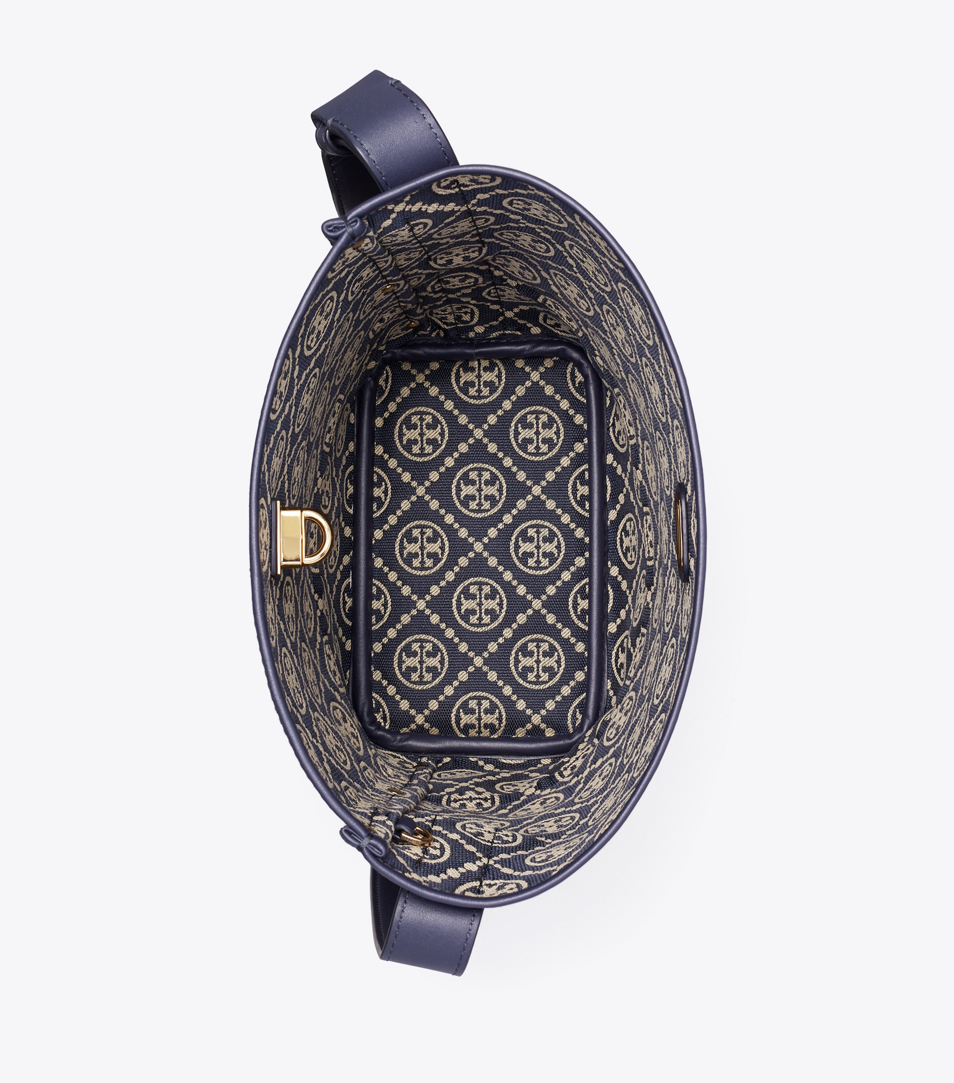 Medium T Monogram Lock Slim Bucket Bag image number 4