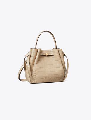  Romy Croc-Embossed Bucket Bag