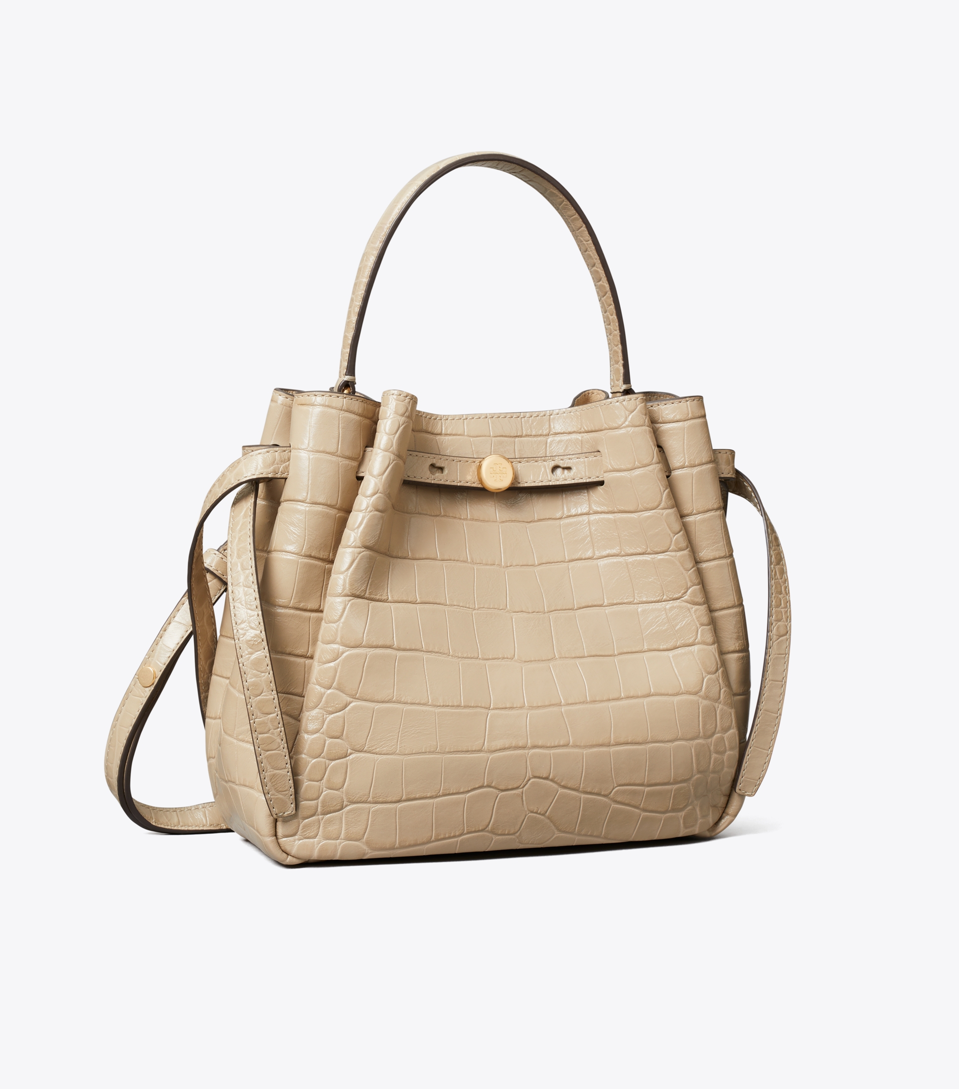 Romy Croc-Embossed Bucket Bag image number 3