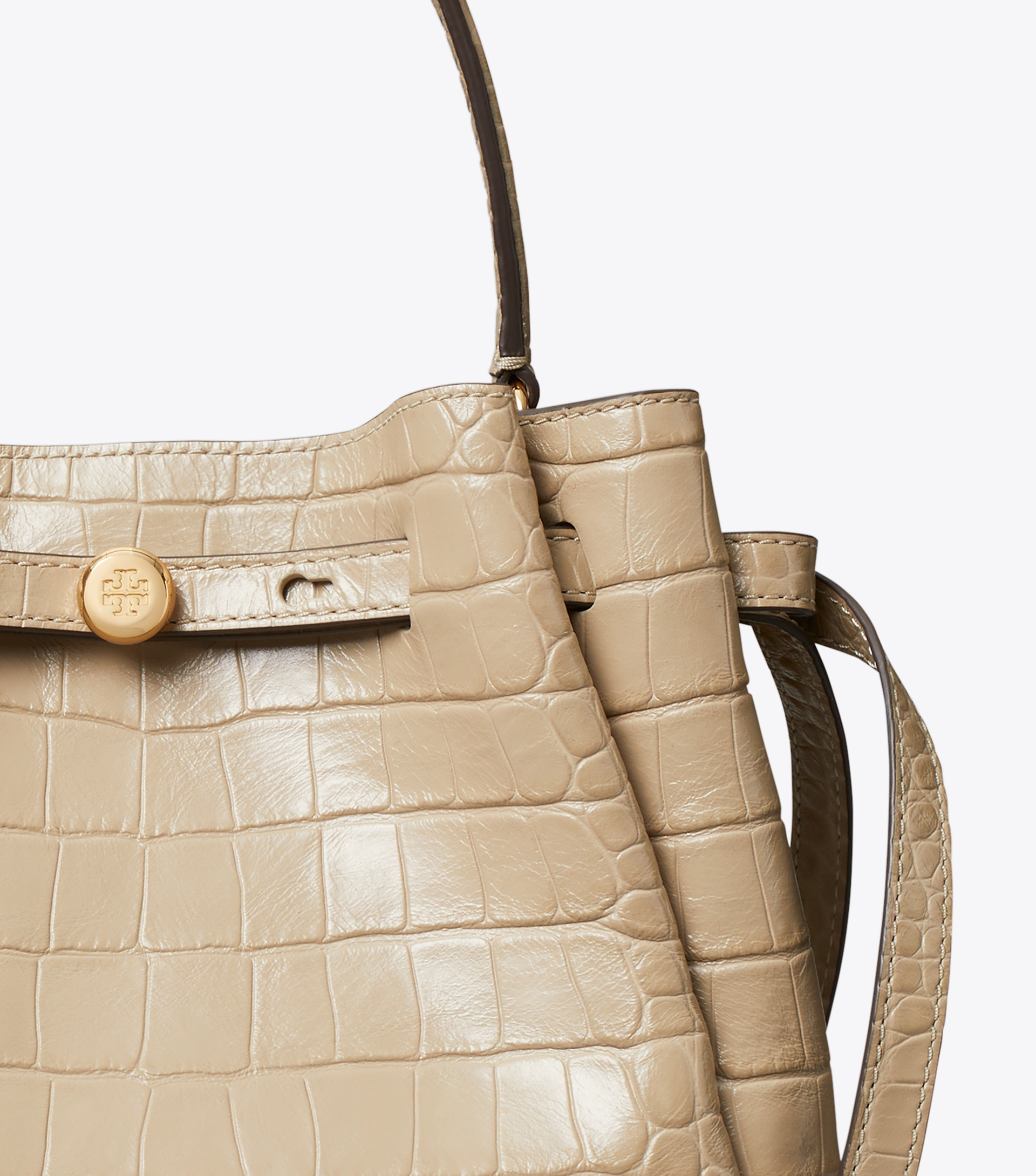 Romy Croc-Embossed Bucket Bag image number 4