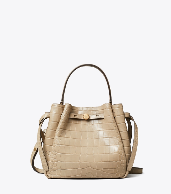 Romy Croc-Embossed Bucket Bag