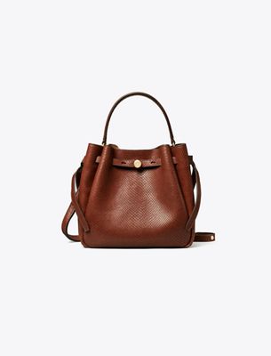 Romy Snake-Embossed Bucket Bag