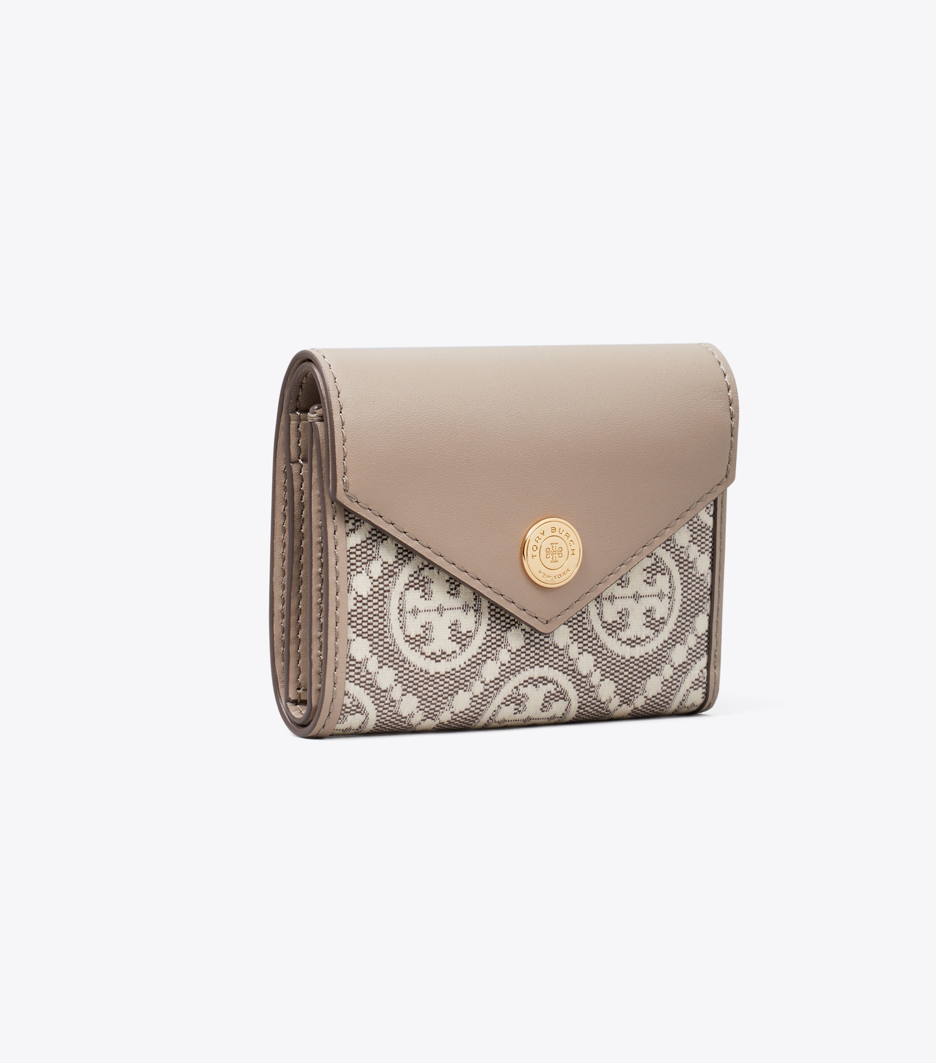T Monogram Coated Jacquard Envelope Small Wallet image number 0
