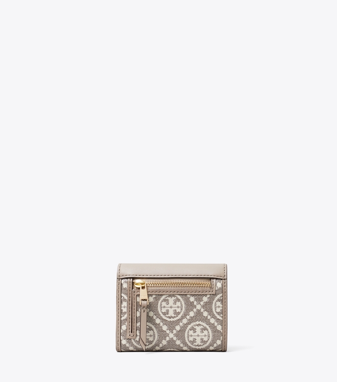 T Monogram Coated Jacquard Envelope Small Wallet